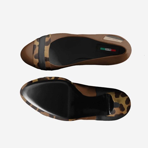 Saddle Brown Leather, Jaguar Brown Print - Picture 3 of 4